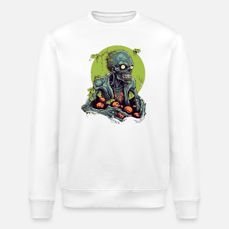 Halloween - Zombie - Horror - Hexe - Stanley/Stella Unisex Bio-Sweatshirt ROLLER - Weiß