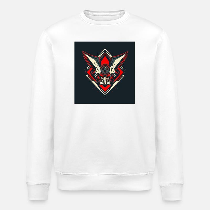 Schädel Warrior Emblem - Stanley/Stella ROLLER Unisex Organic Sweatshirt - white