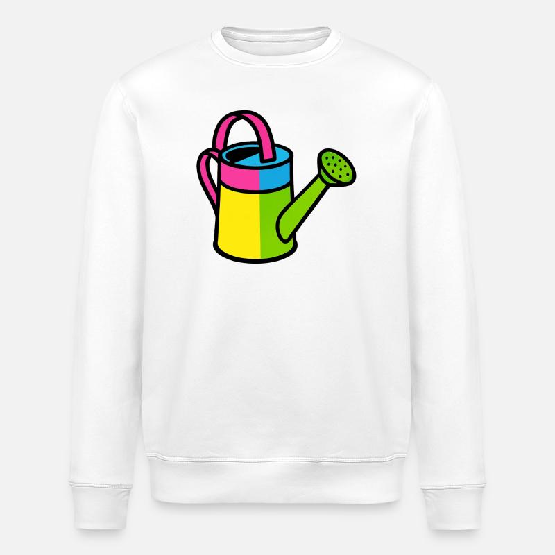 Gießkanne Pop-Art-farbenes Gartenwerkzeug - Stanley/Stella Unisex Bio-Sweatshirt ROLLER - Weiß