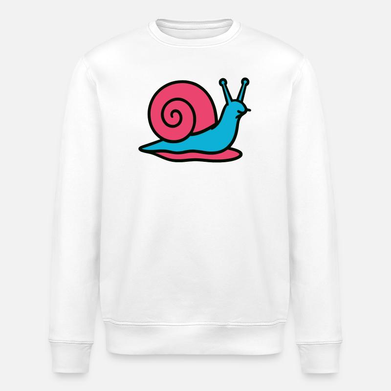 Snail Pop Art Gastropod Vegetable Garden - Stanley/Stella ROLLER Unisex Organic Sweatshirt - white
