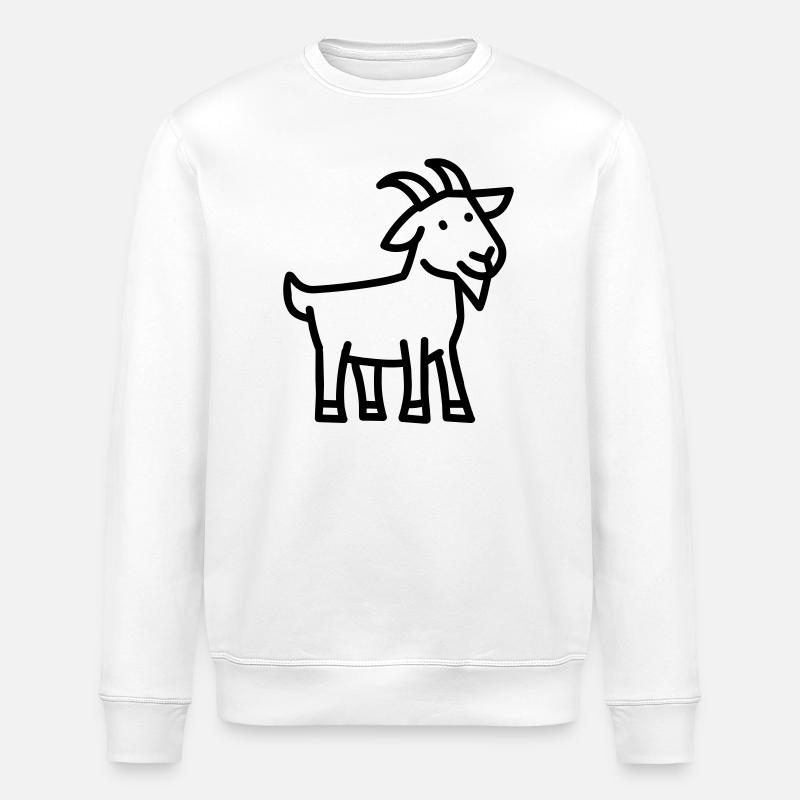 Ziege - Stanley/Stella Unisex Bio-Sweatshirt ROLLER - Weiß