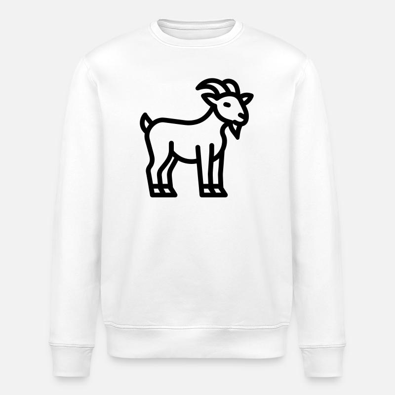 goat - Stanley/Stella ROLLER Unisex Organic Sweatshirt - white