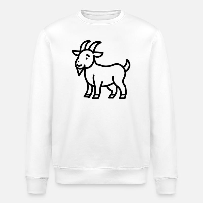 Ziege - Stanley/Stella Unisex Bio-Sweatshirt ROLLER - Weiß