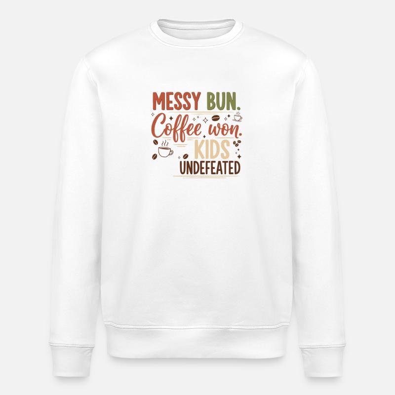 Unordentliches Brötchen, Kaffee gewonnen - Stanley/Stella Unisex Bio-Sweatshirt ROLLER - Weiß