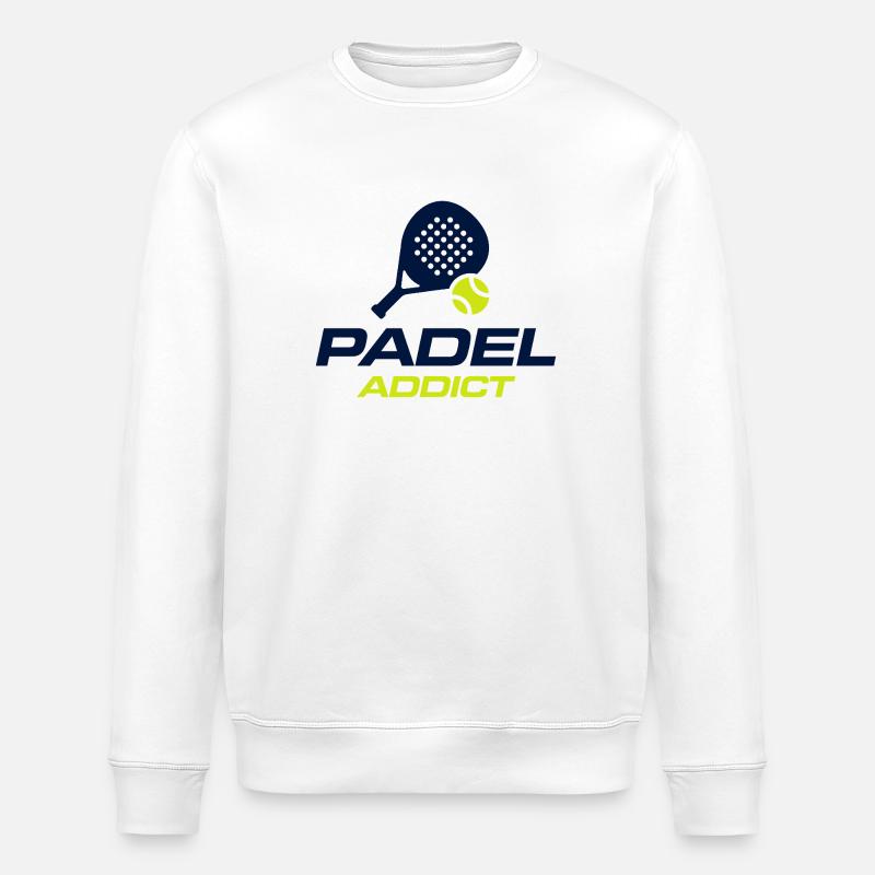 Padel Addict Drôle Maillot Padel Lover - Sweat bio ROLLER Stanley/Stella Unisexe - blanc