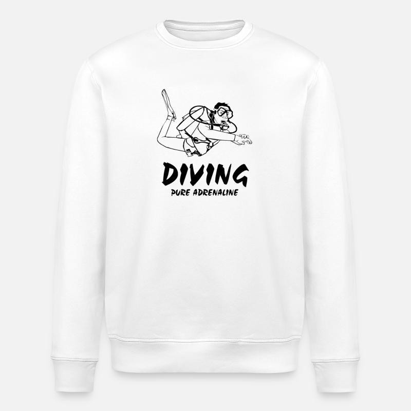 Diving - Tauchen - Taucher - Stanley/Stella Unisex Bio-Sweatshirt ROLLER - Weiß