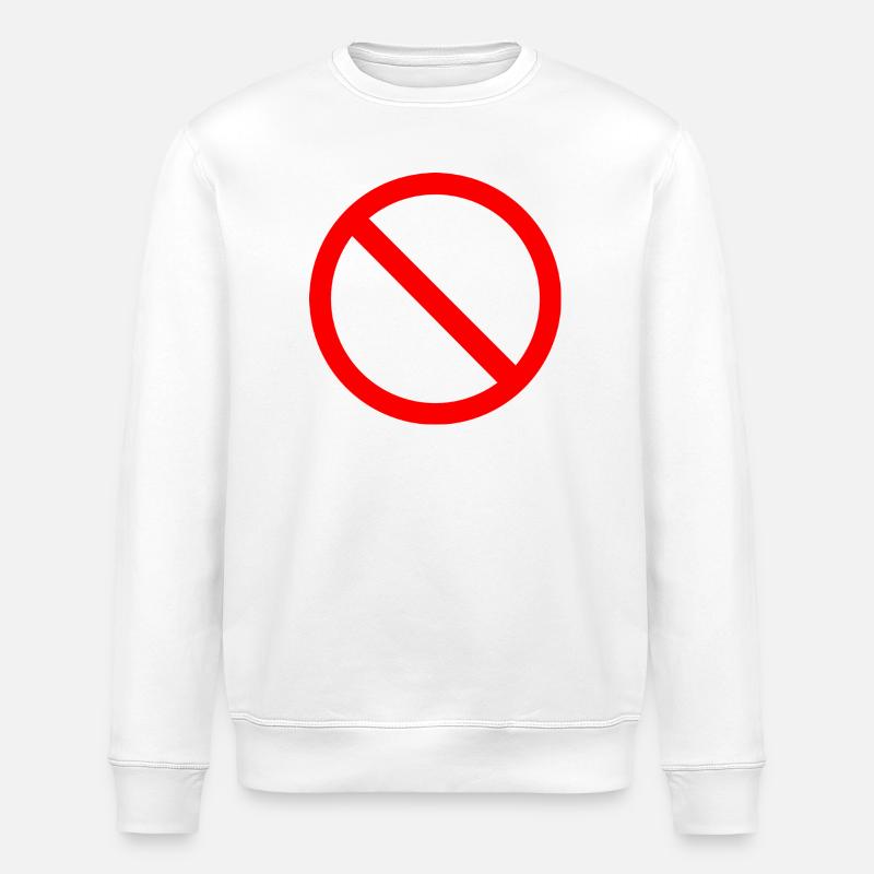 Icône rouge sans panneau Impression - Sweat bio ROLLER Stanley/Stella Unisexe - blanc