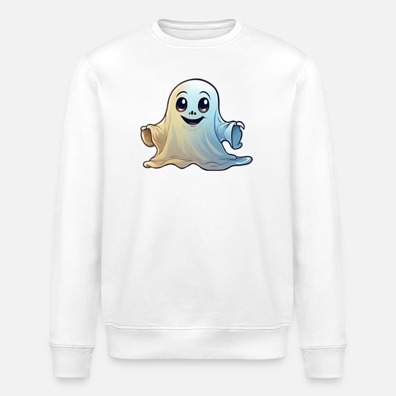 Freundlicher Geist Cartoon - Stanley/Stella Unisex Bio-Sweatshirt ROLLER - Weiß