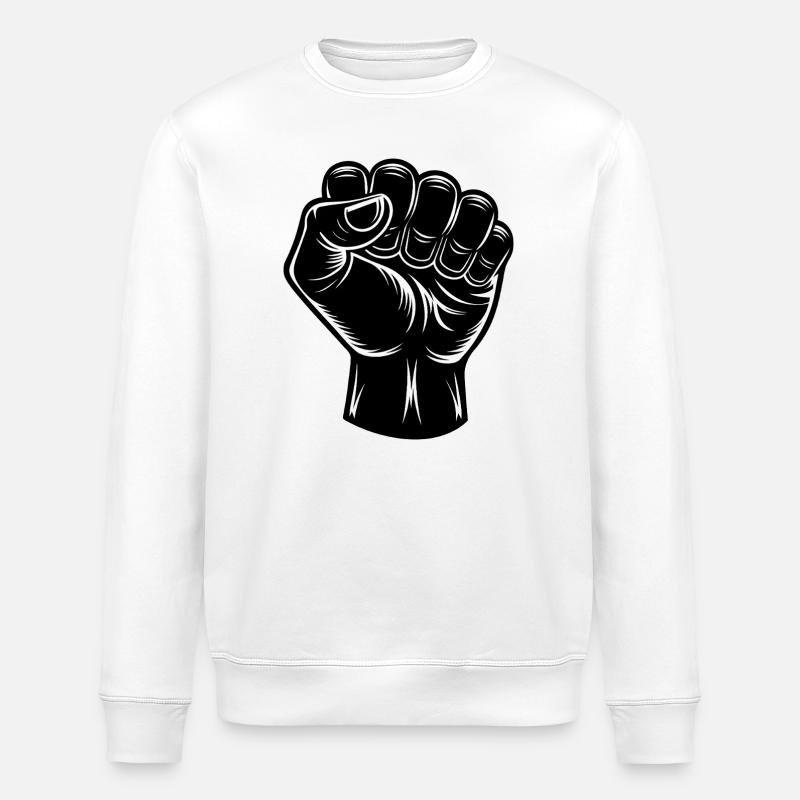 Geballte Faust - Stanley/Stella Unisex Bio-Sweatshirt ROLLER - Weiß