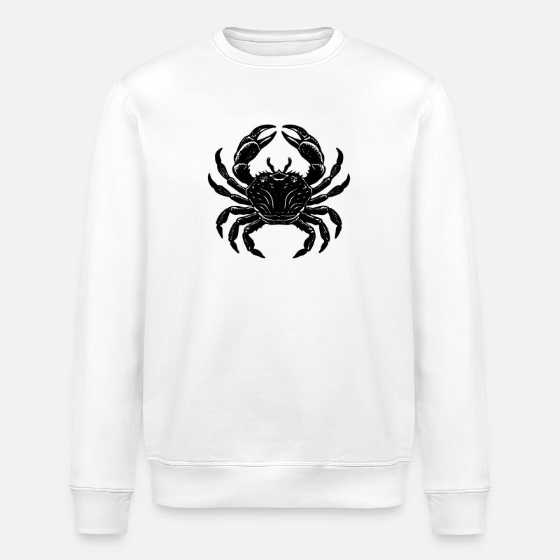 Crab - Stanley/Stella ROLLER Unisex Organic Sweatshirt - white