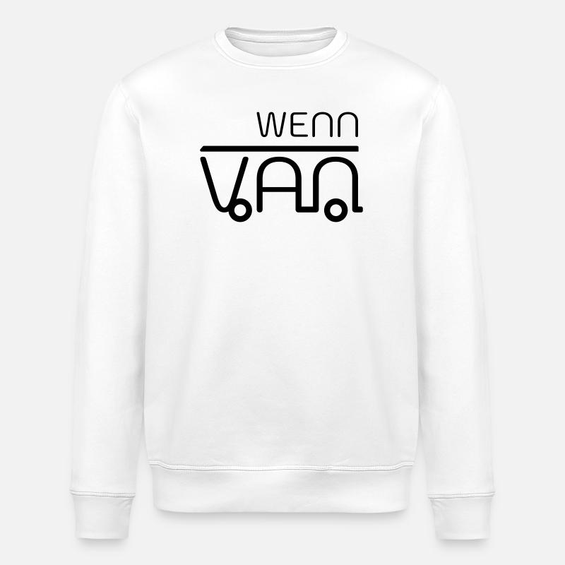 Wenn dann Van! Vanlife - Stanley/Stella Unisex Bio-Sweatshirt ROLLER - Weiß