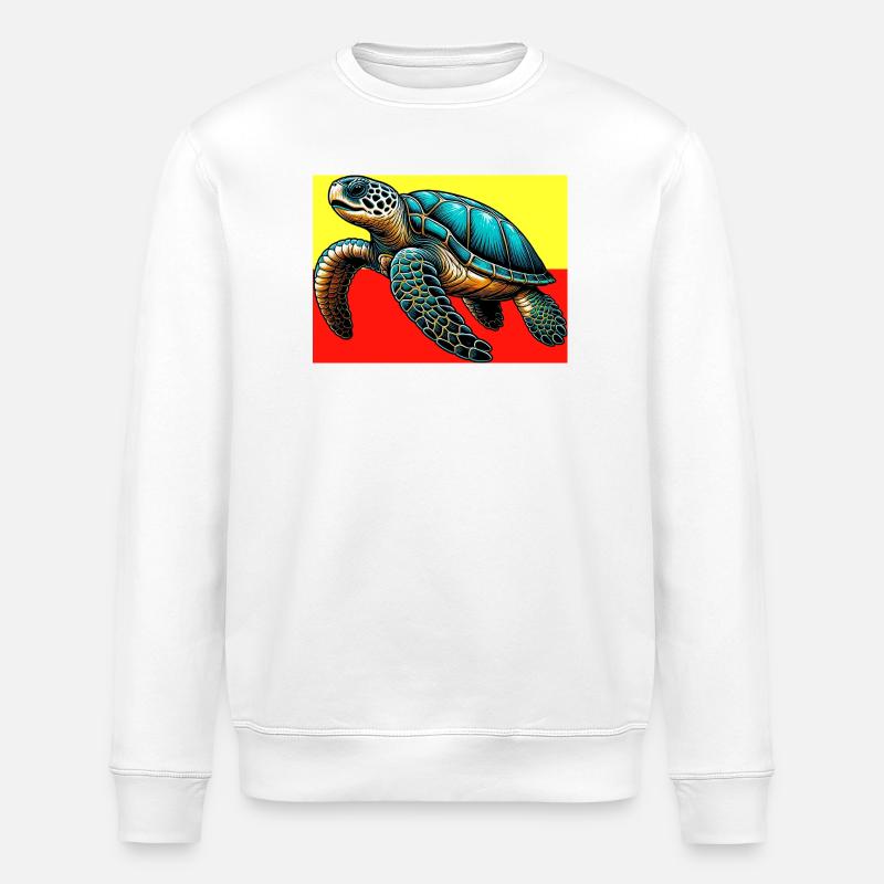 Schildkröte - Stanley/Stella Unisex Bio-Sweatshirt ROLLER - Weiß