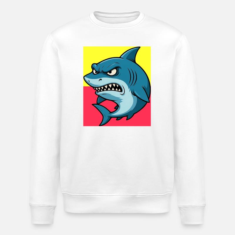 Shark - Stanley/Stella ROLLER Unisex Organic Sweatshirt - white