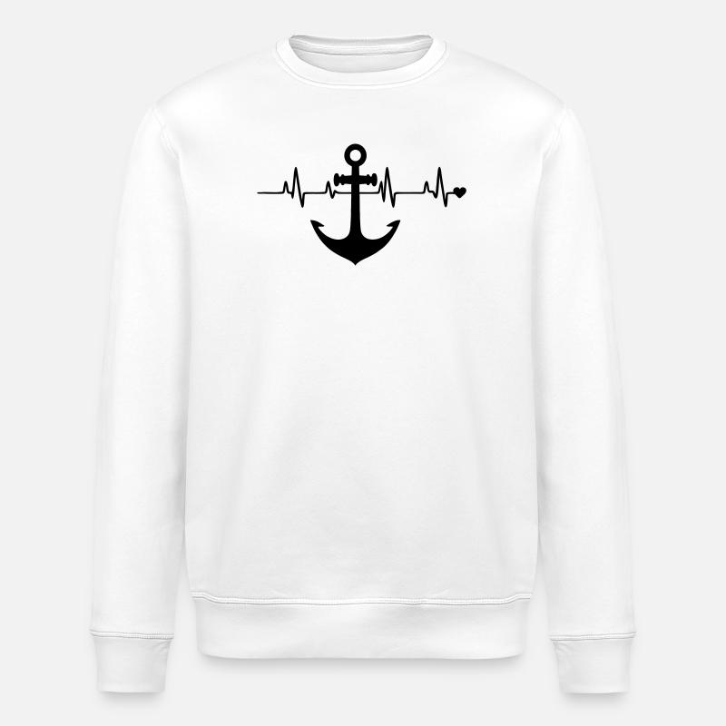 Anchor - Stanley/Stella ROLLER Unisex Organic Sweatshirt - white