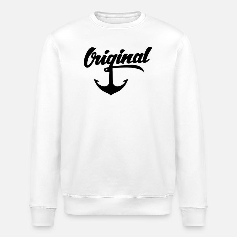 Anchor - Stanley/Stella ROLLER Unisex Organic Sweatshirt - white