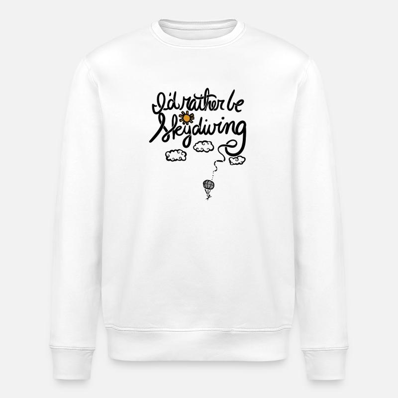 Sonne und Wolken Ballon Nachthimmel - Stanley/Stella Unisex Bio-Sweatshirt ROLLER - Weiß