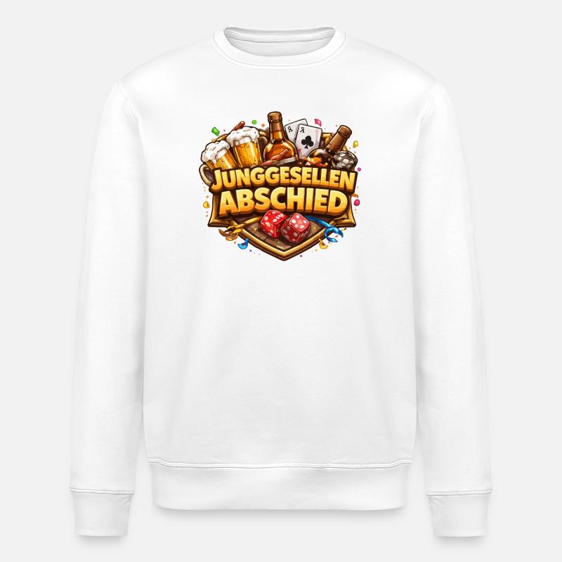 Junggesellenabschied Bierwettstreit - Stanley/Stella Unisex Bio-Sweatshirt ROLLER - Weiß