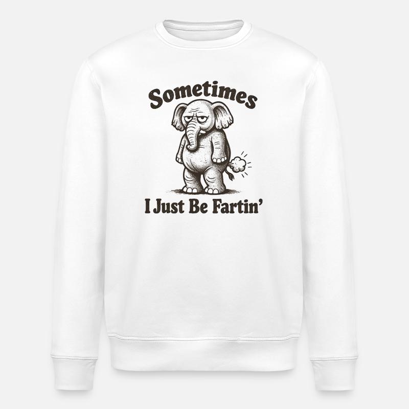 Parfois, je pète simplement. - Sweat bio ROLLER Stanley/Stella Unisexe - blanc