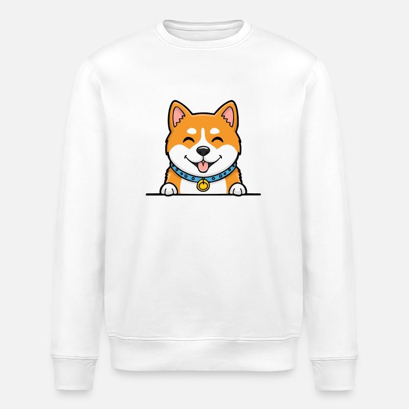 Akita Inu (portrait/bande dessinée) - Sweat bio ROLLER Stanley/Stella Unisexe - blanc