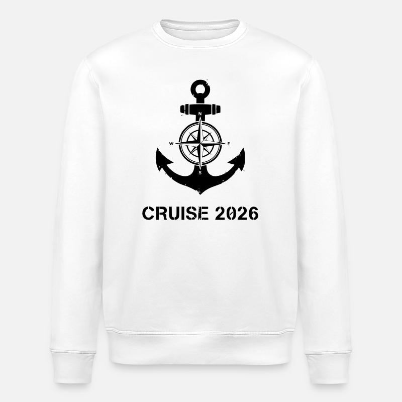 Croisière Anchor Compass 2026 - Sweat bio ROLLER Stanley/Stella Unisexe - blanc