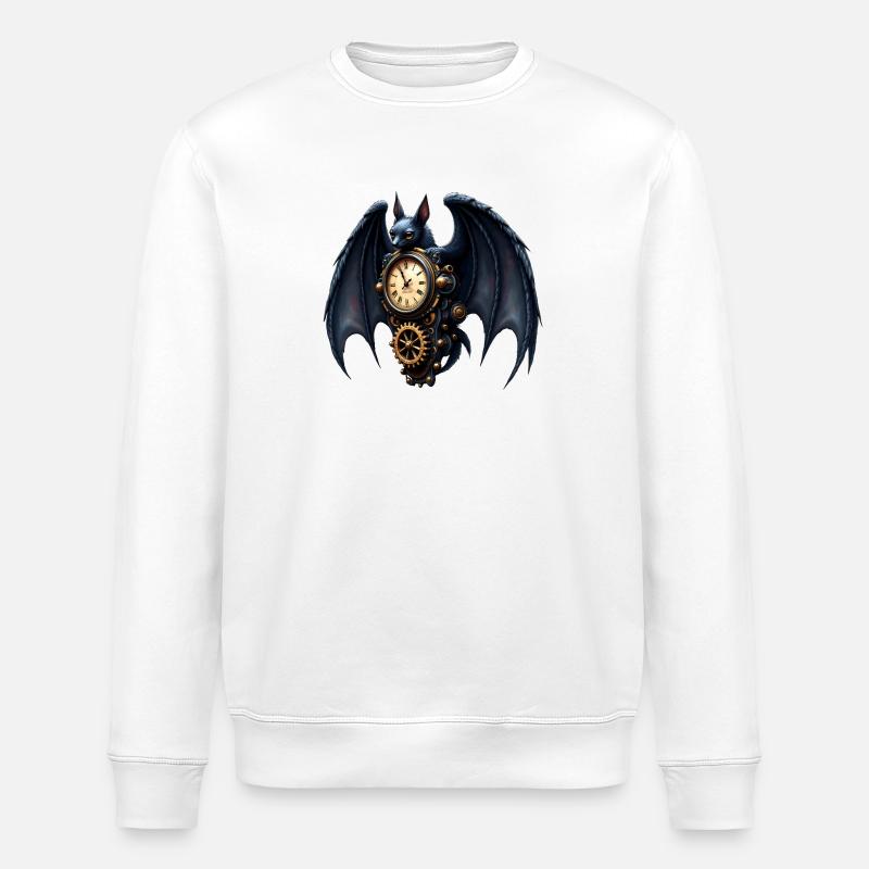 Steampunk-Uhrmacher-Schläger - Stanley/Stella Unisex Bio-Sweatshirt ROLLER - Weiß
