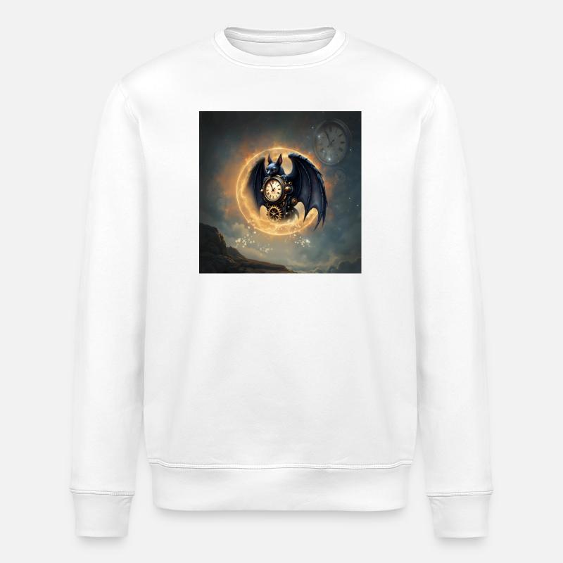 Montre ailée steampunk - Sweat bio ROLLER Stanley/Stella Unisexe - blanc