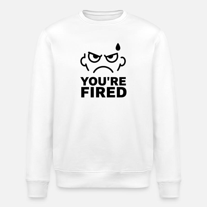 Motif d’expulsion – Visage en colère - Sweat bio ROLLER Stanley/Stella Unisexe - blanc