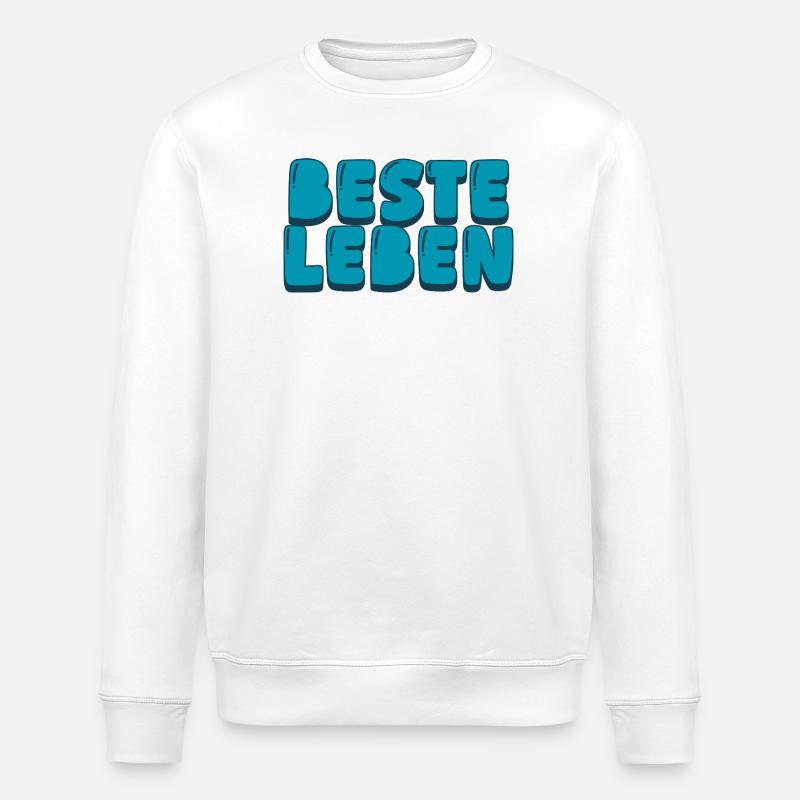 Beste Leben - Stanley/Stella Unisex Bio-Sweatshirt ROLLER - Weiß