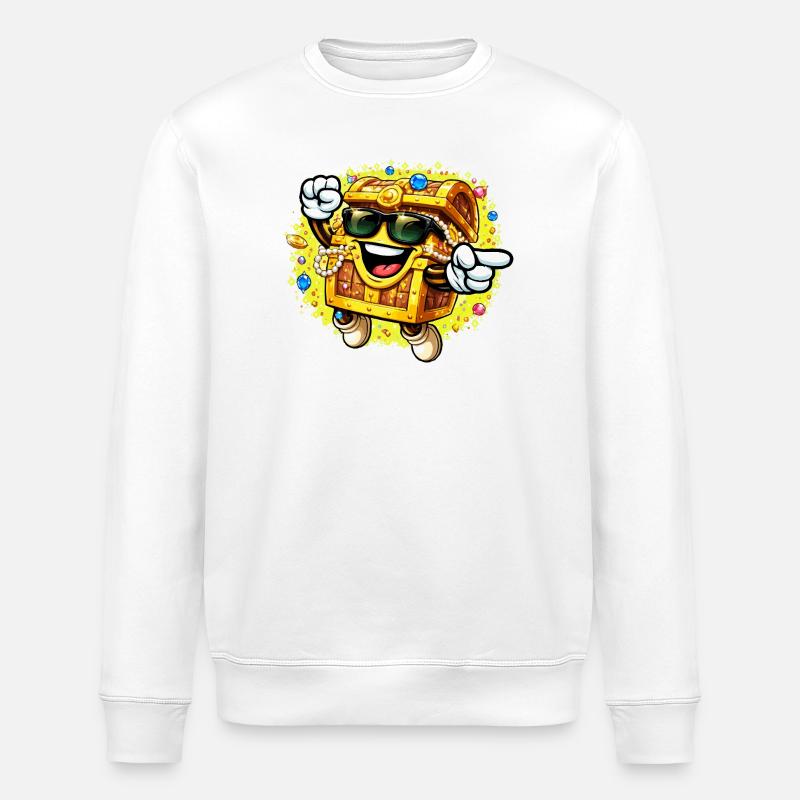 Goldener Sarg-Swag - Stanley/Stella Unisex Bio-Sweatshirt ROLLER - Weiß