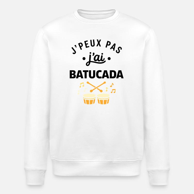 batucada - Sweat bio ROLLER Stanley/Stella Unisexe - blanc