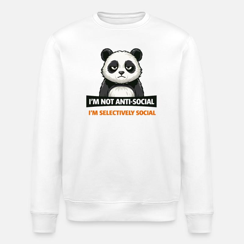 Société sélective des pandas - Sweat bio ROLLER Stanley/Stella Unisexe - blanc