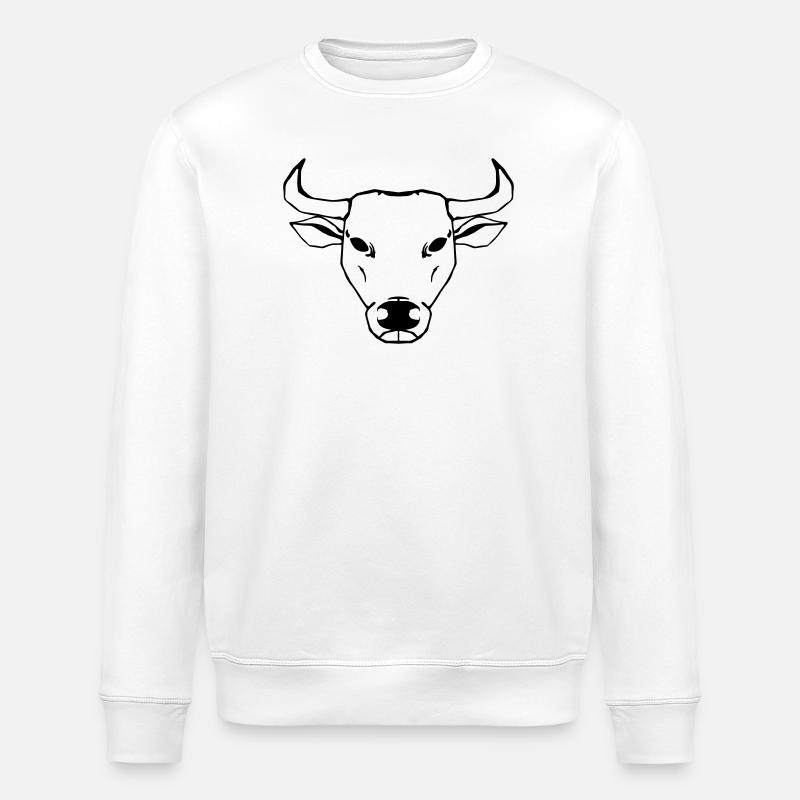 Ochse Illustration - Stanley/Stella Unisex Bio-Sweatshirt ROLLER - Weiß