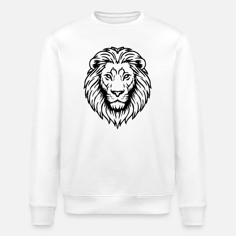 illustration de lion - Sweat bio ROLLER Stanley/Stella Unisexe - blanc
