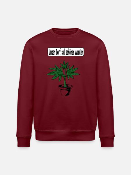 Cannabis-Design - Stanley/Stella Unisex Bio-Sweatshirt ROLLER - Weiß