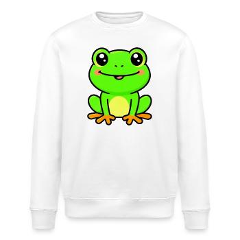 Charme de grenouille citron vert brillante - Sweat bio ROLLER Stanley/Stella Unisexe - blanc - Devant - Nik (191cm)