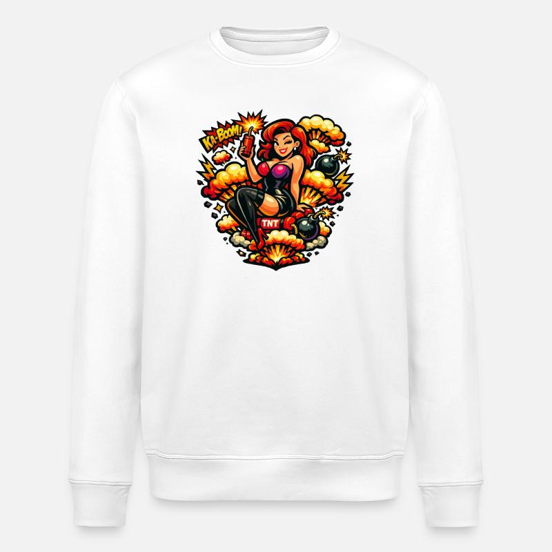 Explosive Frau - Stanley/Stella Unisex Bio-Sweatshirt ROLLER - Weiß