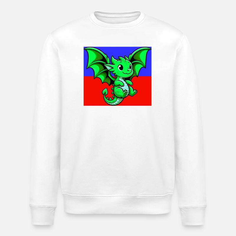 Drache - Stanley/Stella Unisex Bio-Sweatshirt ROLLER - Weiß