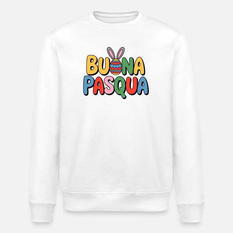 Buona Pasqua Bunny - Stanley/Stella Unisex Bio-Sweatshirt ROLLER - Weiß