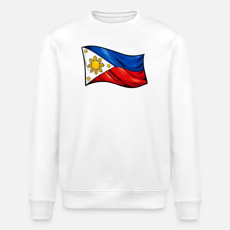Caricature du drapeau des Philippines - Sweat bio ROLLER Stanley/Stella Unisexe - blanc