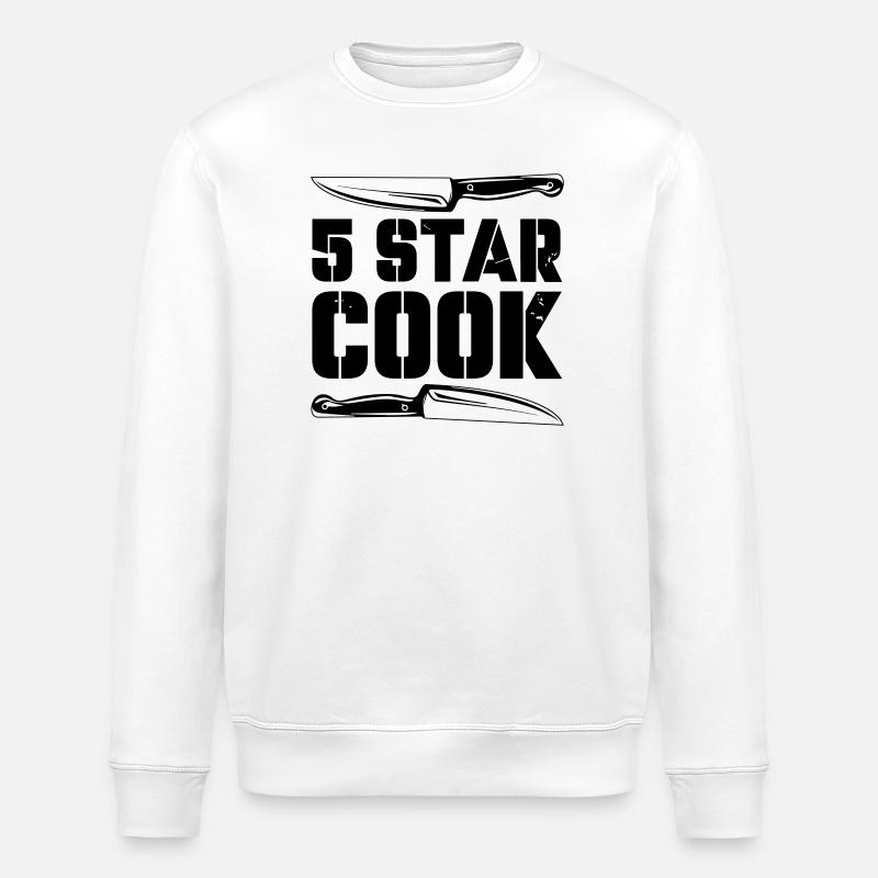 5_star_cook - Stanley/Stella Unisex Bio-Sweatshirt ROLLER - Weiß