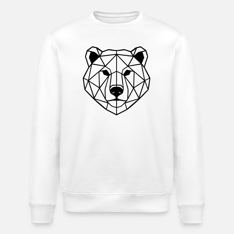 Polygone d’ours - Sweat bio ROLLER Stanley/Stella Unisexe - blanc