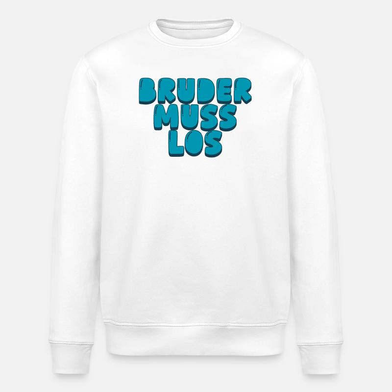Bruder muss los - Stanley/Stella Unisex Bio-Sweatshirt ROLLER - Weiß
