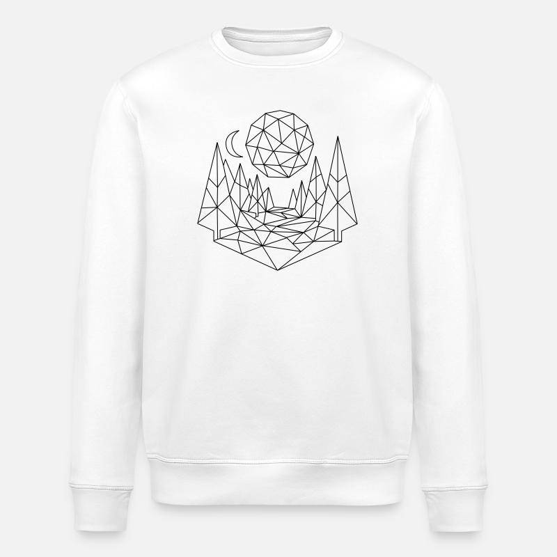 Landscape Polygon - Stanley/Stella ROLLER Unisex Organic Sweatshirt - white