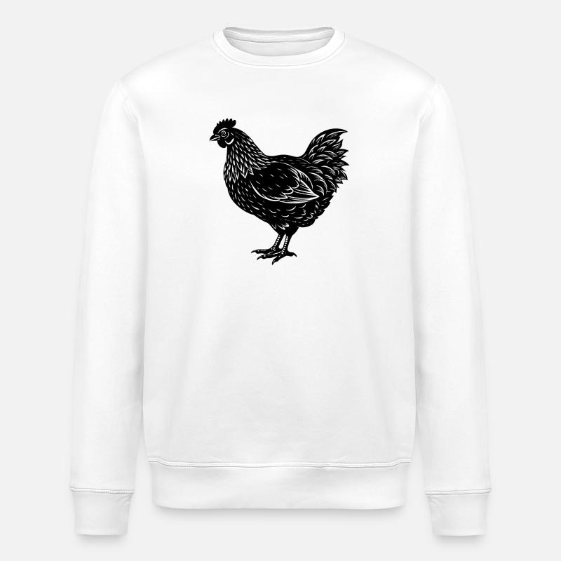 Poulet - Sweat bio ROLLER Stanley/Stella Unisexe - blanc