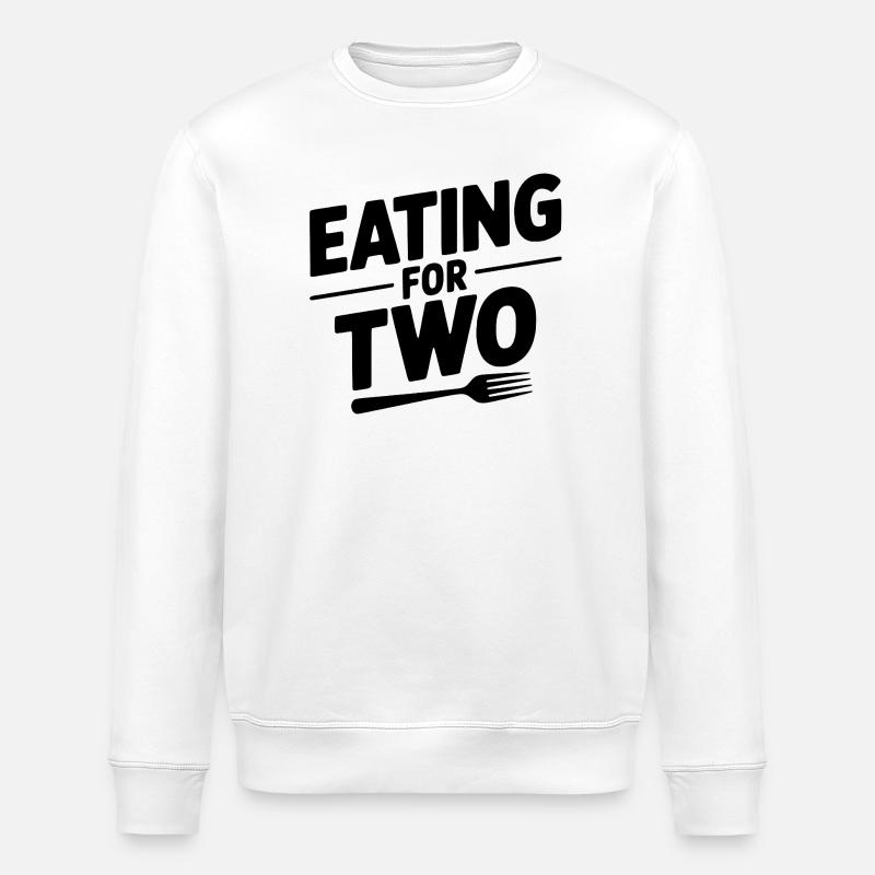 Eating for Two - Stanley/Stella ROLLER Unisex Organic Sweatshirt - white
