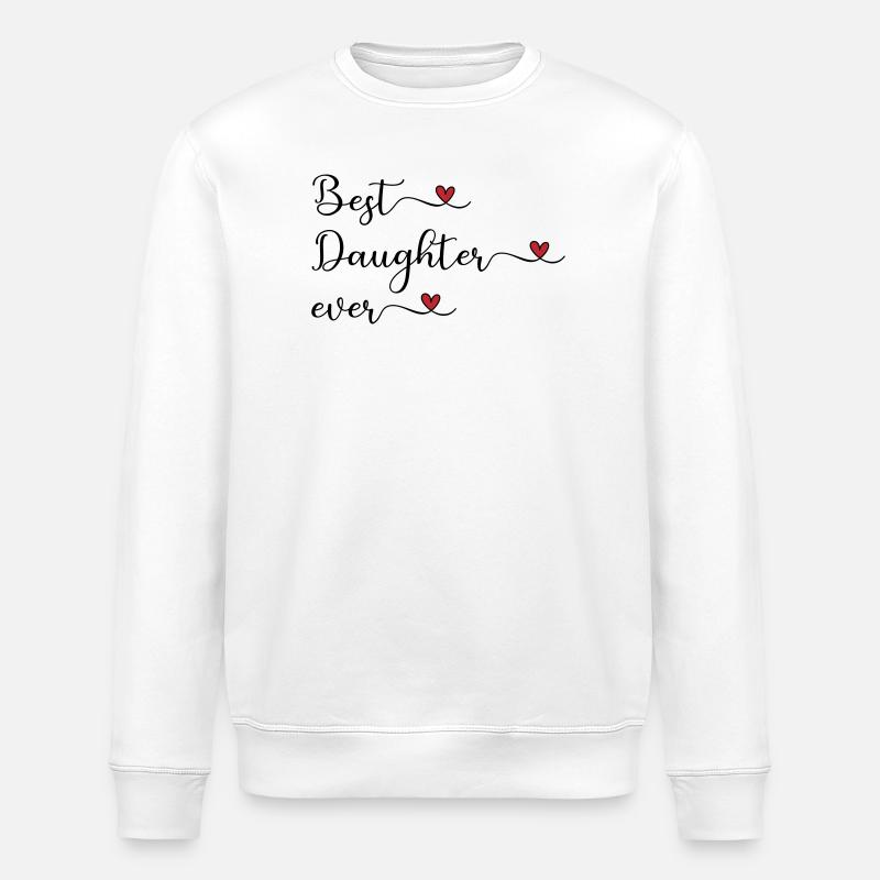 Tochter - beste Tochter der Welt - Stanley/Stella Unisex Bio-Sweatshirt ROLLER - Weiß