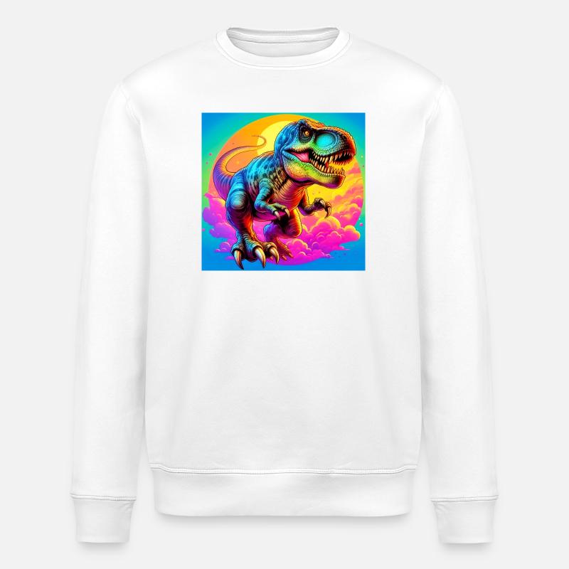 Dinosaurier - Stanley/Stella Unisex Bio-Sweatshirt ROLLER - Weiß