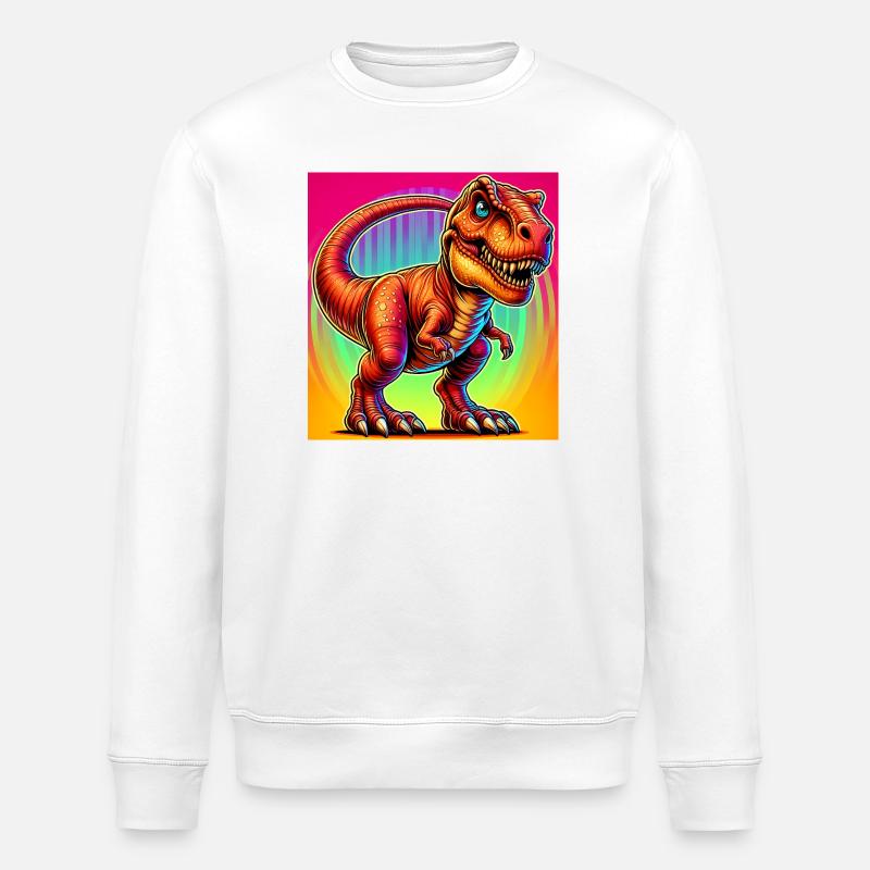 Dinosaurier - Stanley/Stella Unisex Bio-Sweatshirt ROLLER - Weiß