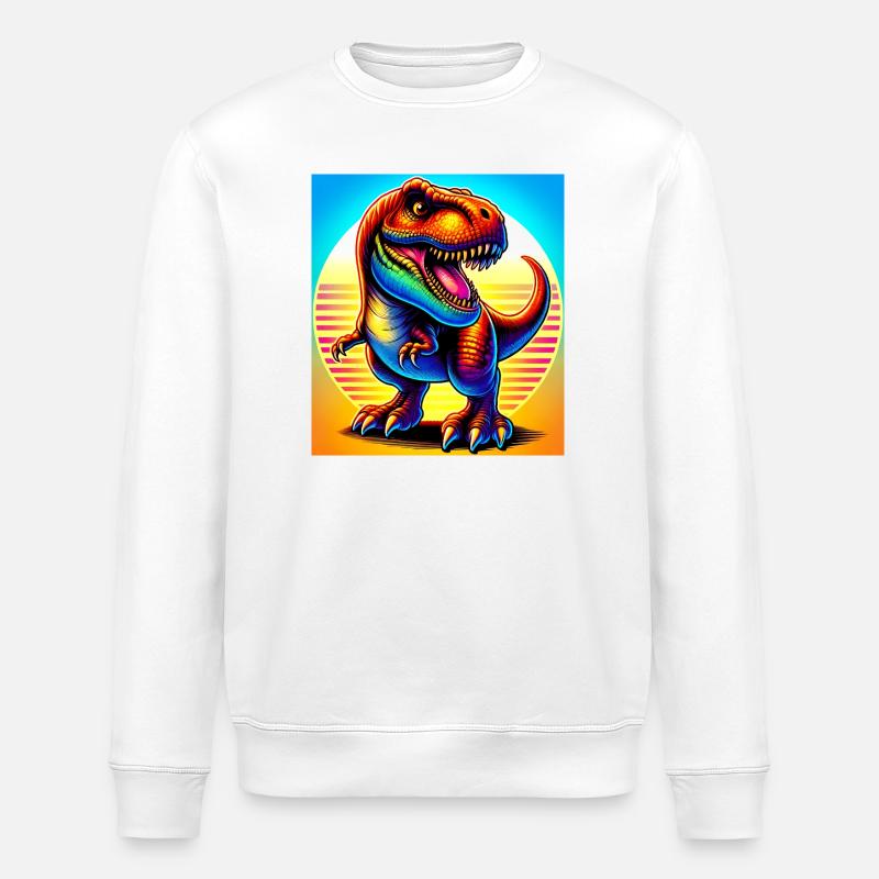 Dinosaurier - Stanley/Stella Unisex Bio-Sweatshirt ROLLER - Weiß