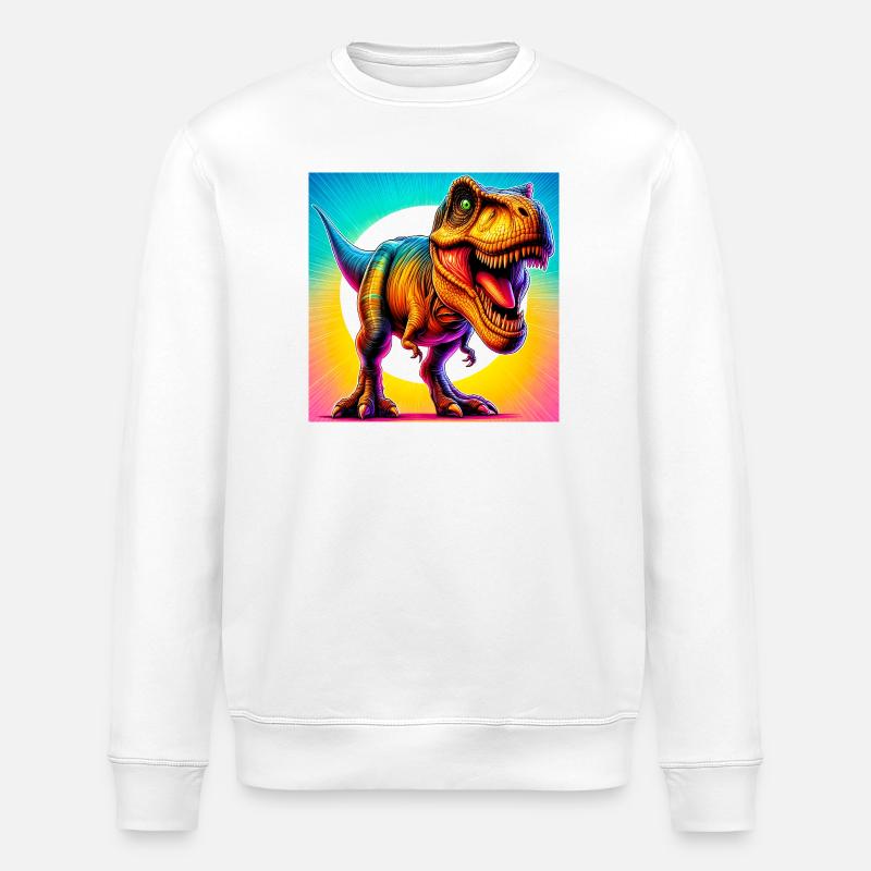 Dinosaurier - Stanley/Stella Unisex Bio-Sweatshirt ROLLER - Weiß